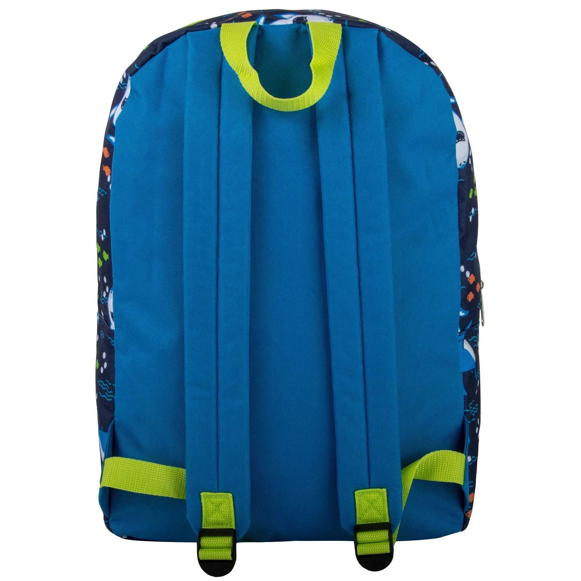 16-Inch Shark Themed Backpack With Matching Lunch Bag