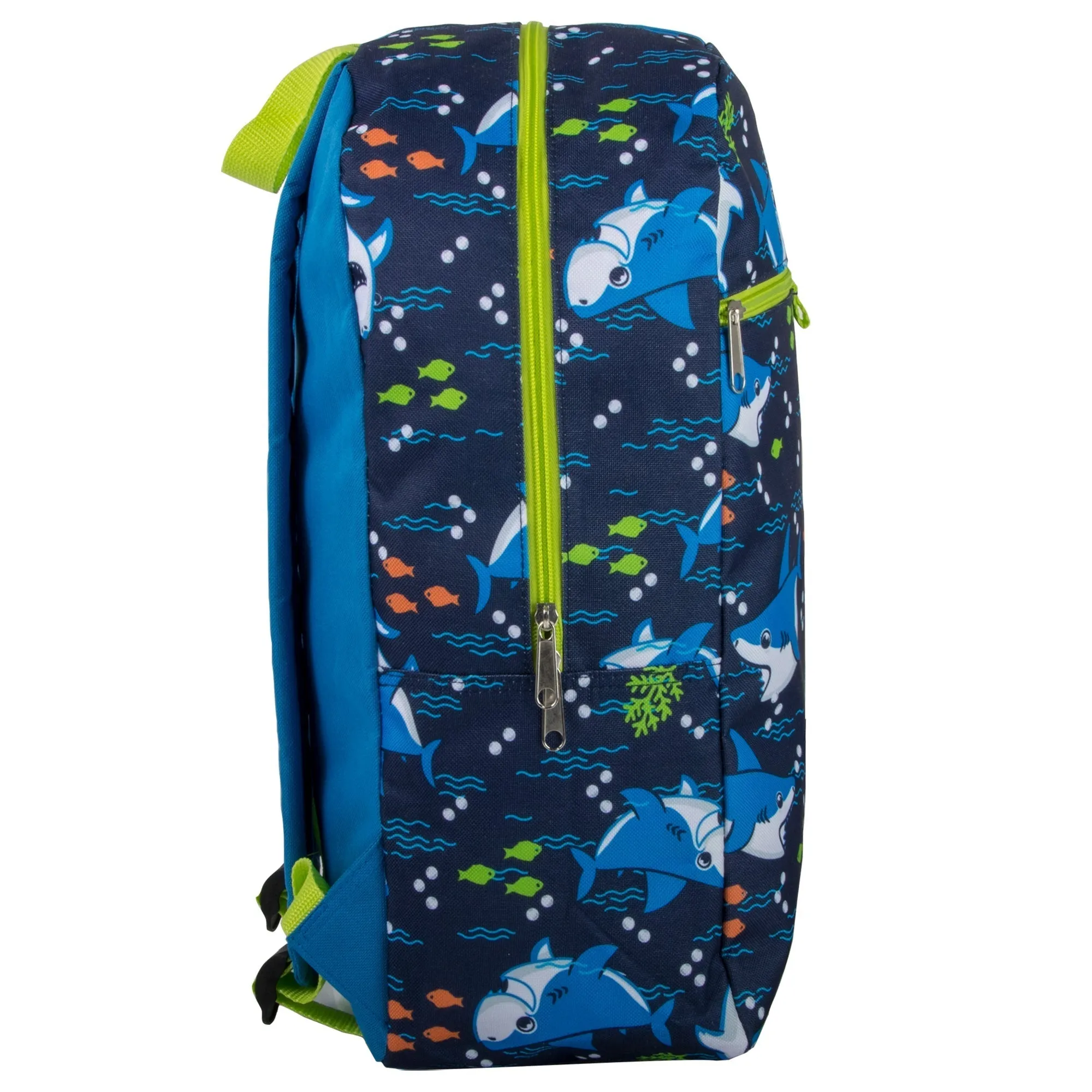 16-Inch Shark Themed Backpack With Matching Lunch Bag