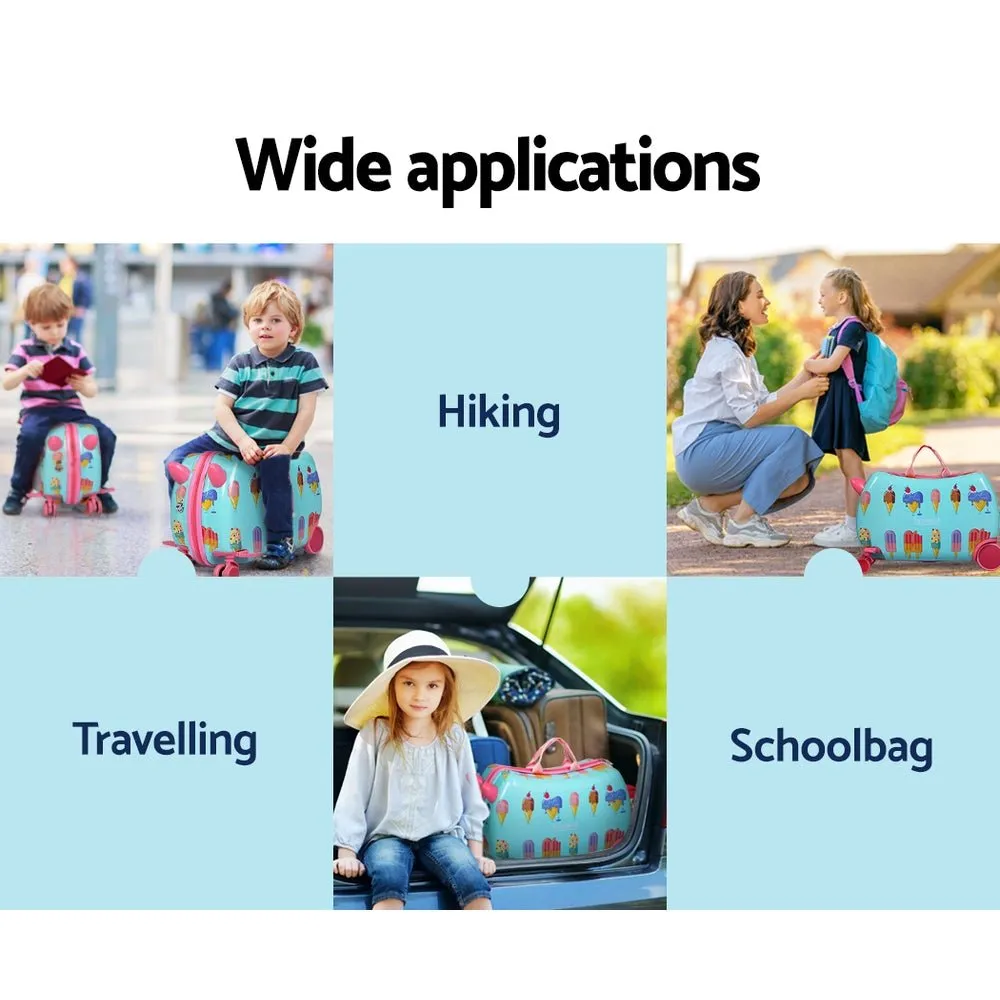 17Inch Kids Ride On Luggage Suitcase Ice Cream