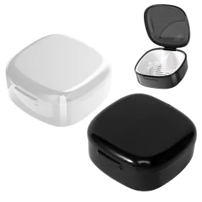 2 pieces braces box, portable denture box, denture box for grinding splints and dental splints cleaning, denture box for children and adults, extra deep for overnight soaking