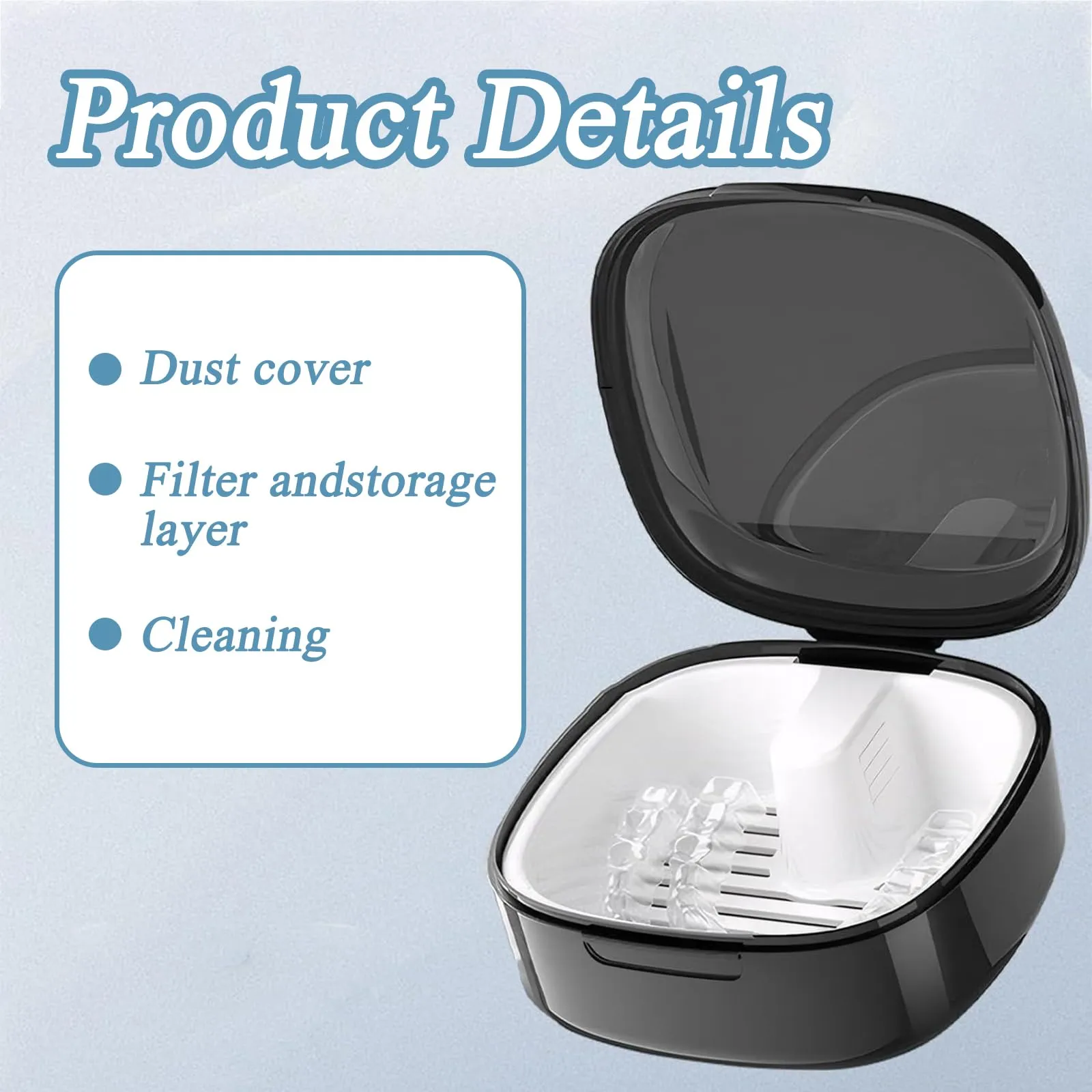 2 pieces braces box, portable denture box, denture box for grinding splints and dental splints cleaning, denture box for children and adults, extra deep for overnight soaking