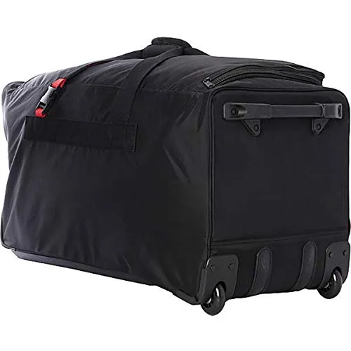 A. Saks 31 Inch Expandable Trolley Duffel (Black/Red)