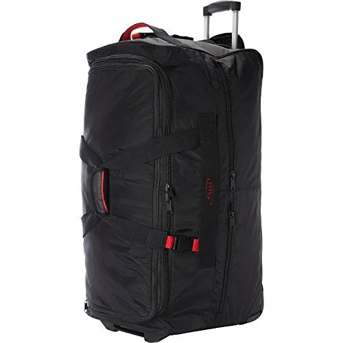 A. Saks 31 Inch Expandable Trolley Duffel (Black/Red)