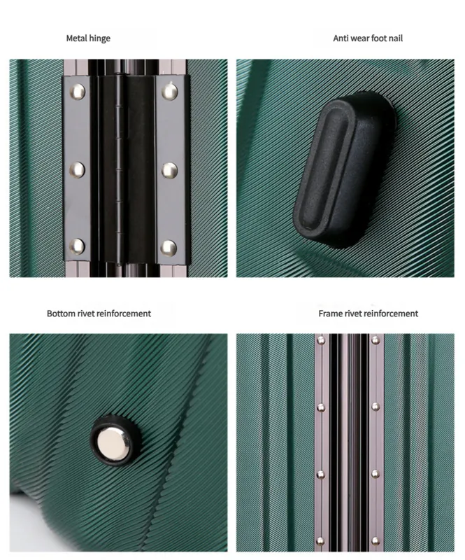 Aluminum Alloy Hard-Shell Suitcase with TSA Lock -20 Spinner Luggage in Grey"