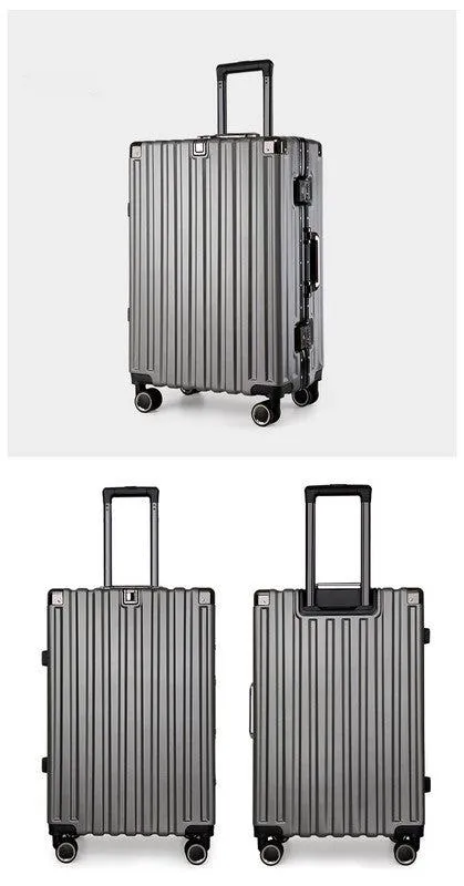 Aluminum Alloy Hard-Shell Suitcase with TSA Lock -20 Spinner Luggage in Grey"