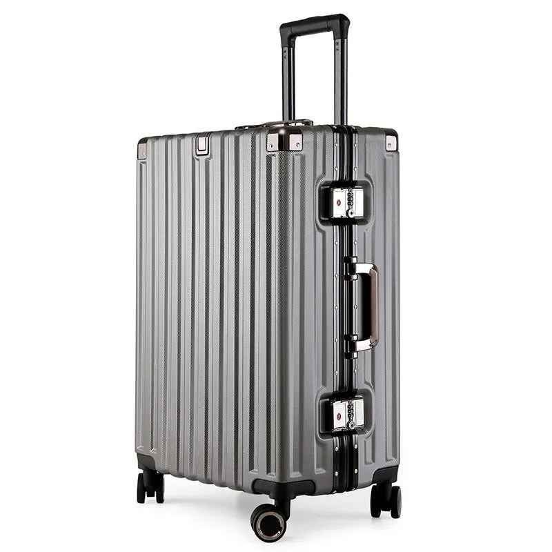Aluminum Alloy Hard-Shell Suitcase with TSA Lock -20 Spinner Luggage in Grey"
