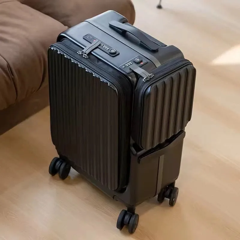 baggage luxurious with PC aluminum structure, USB charging port