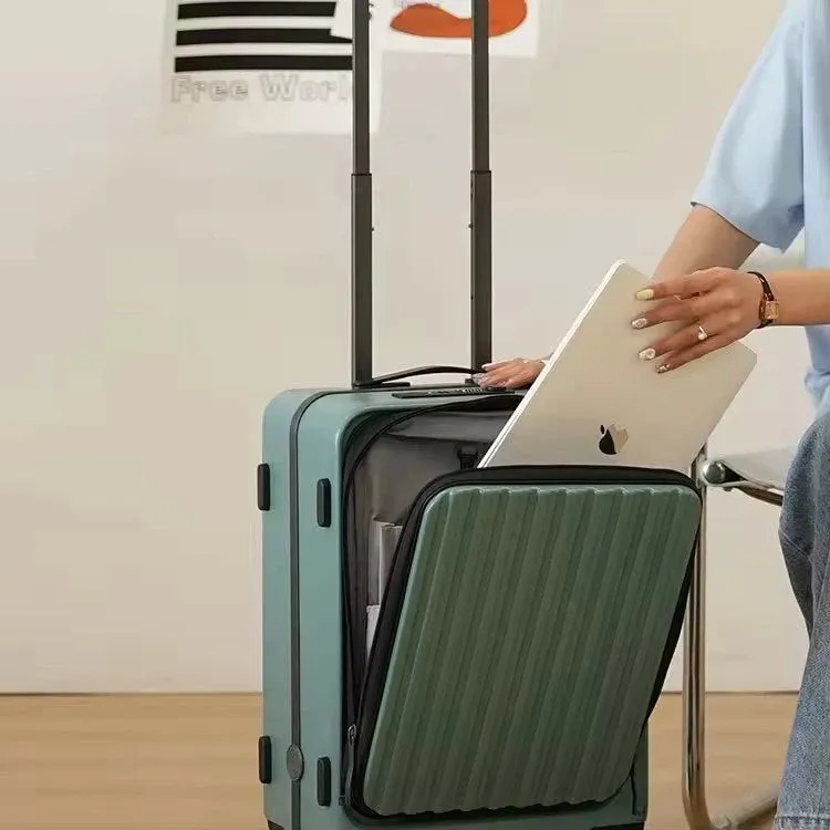 baggage luxurious with PC aluminum structure, USB charging port