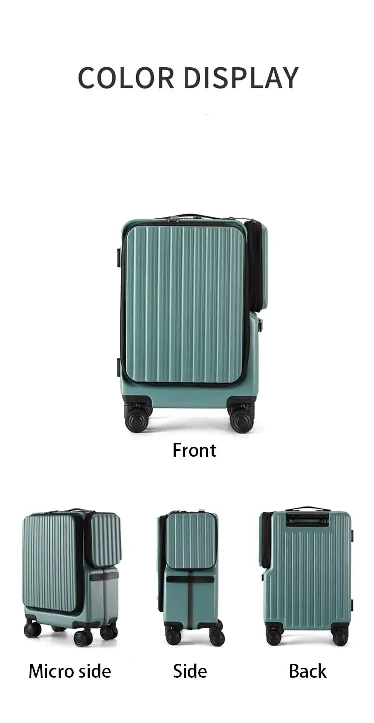 baggage luxurious with PC aluminum structure, USB charging port