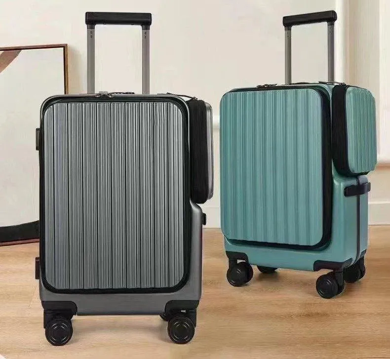 baggage luxurious with PC aluminum structure, USB charging port