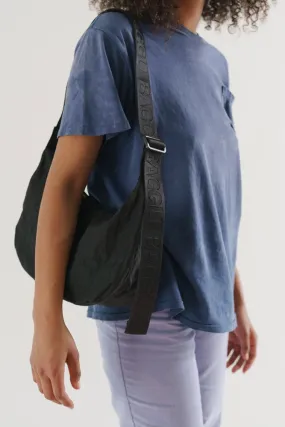 Baggu Medium Nylon Crescent Black Bag
