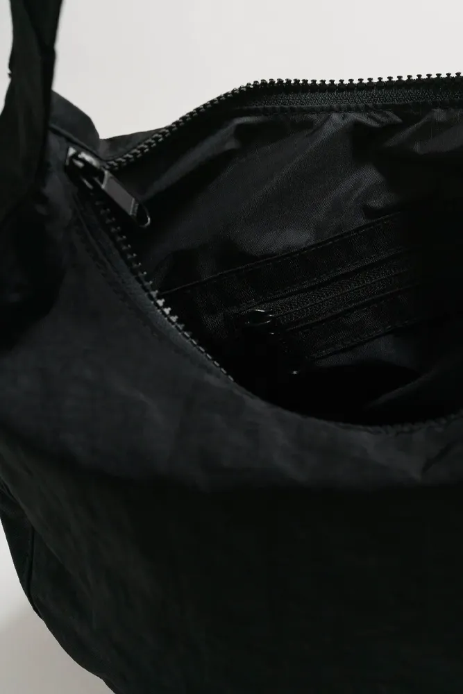 Baggu Medium Nylon Crescent Black Bag