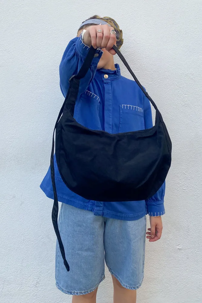 Baggu Medium Nylon Crescent Black Bag