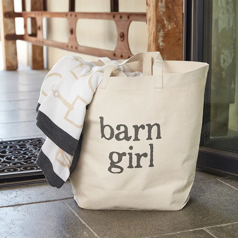 Barn Girl Large Canvas Tote Bag at Bourbon Cowgirl