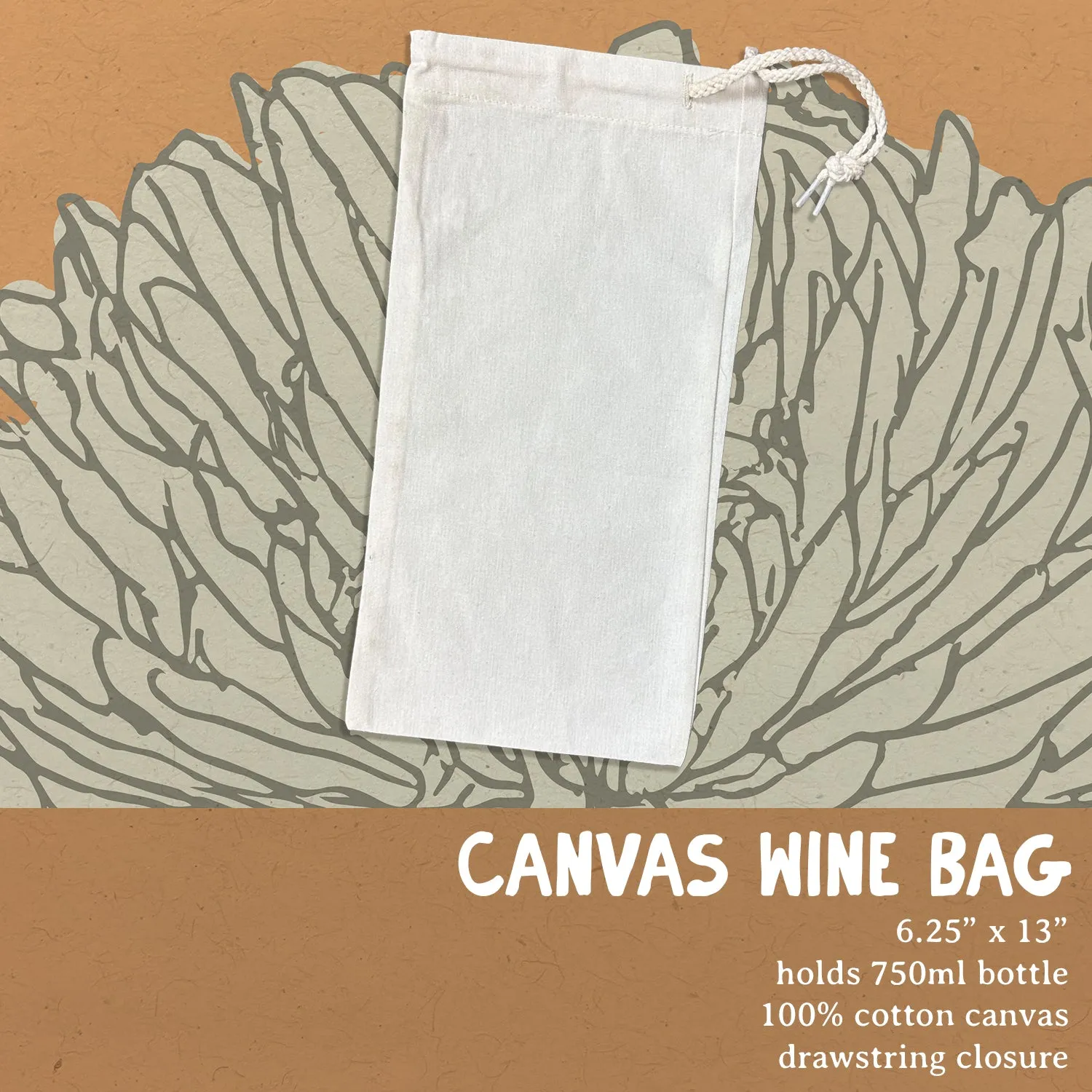 Bold Area Code and City - Custom Canvas Wine Bag