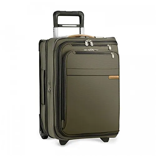 Briggs & Riley Baseline-Softside Carry-On Wheeled Upright Garment Bag, Olive, One SIze