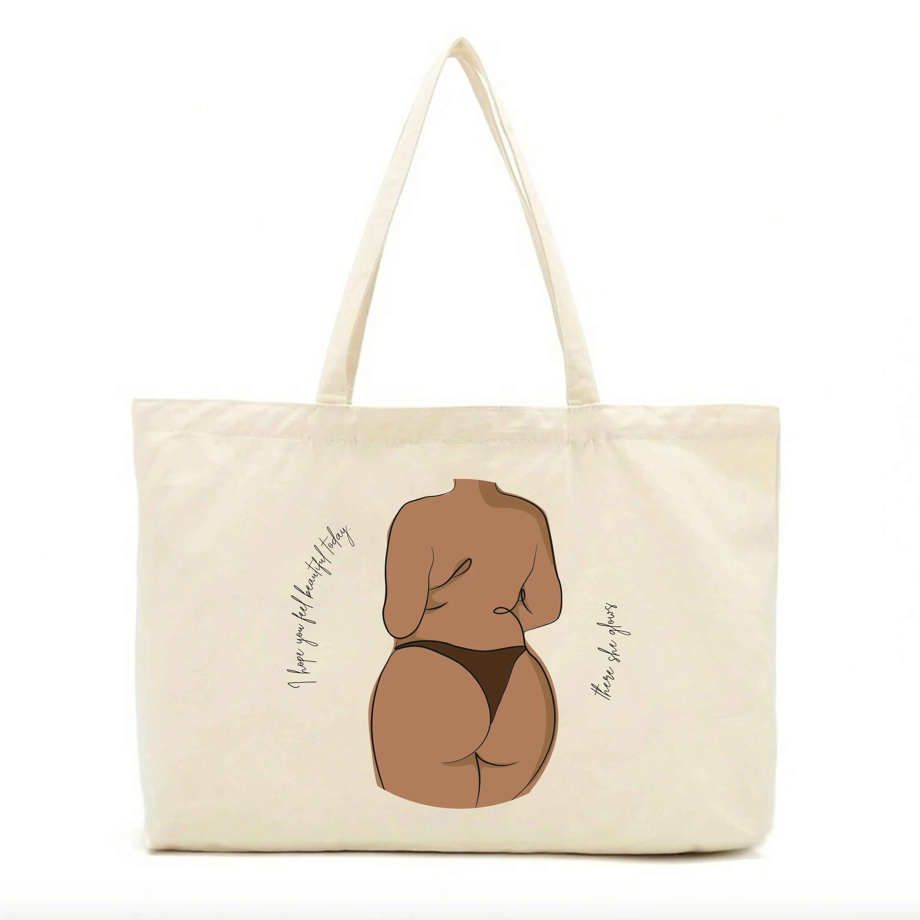 Brown Body Positive Tote