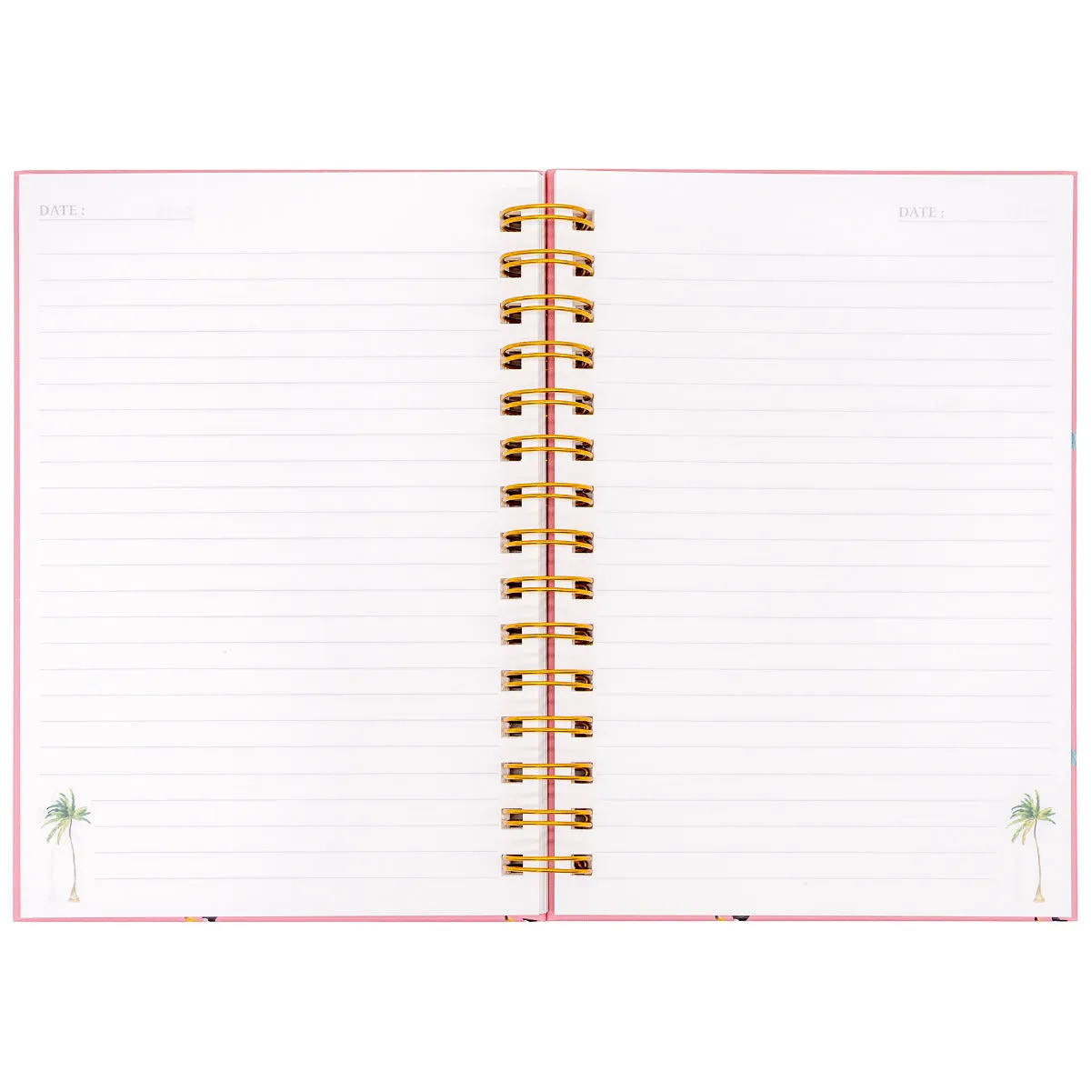 Carpe Diem x La Papelaria, Hardcover Spiral Notebook in Pink Cockatoo Print
