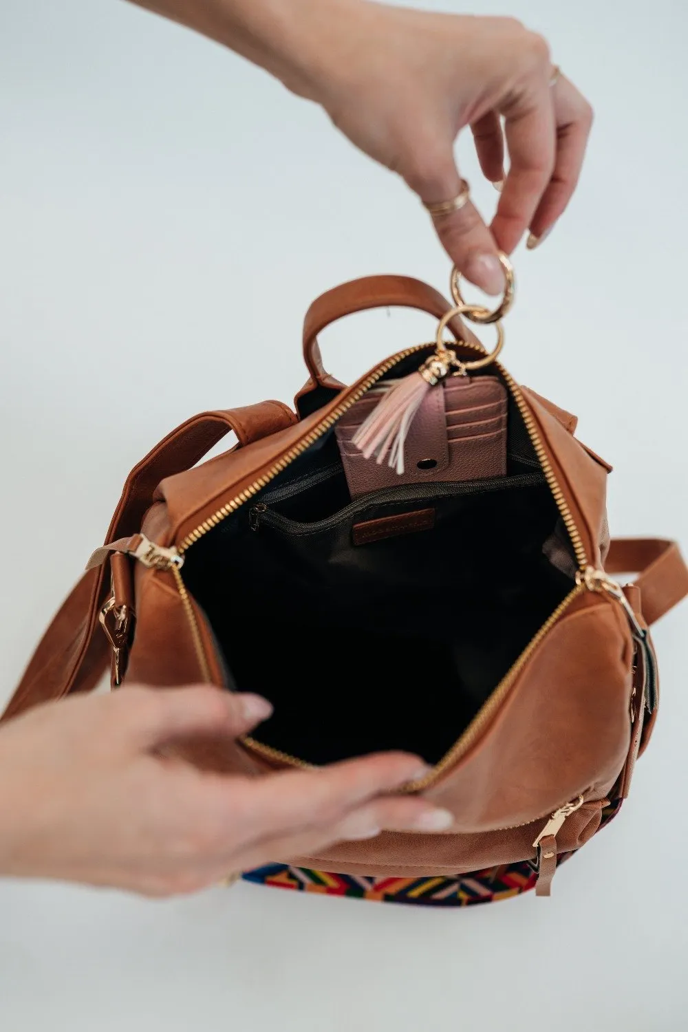 Chic Vegan Leather Convertible Bag