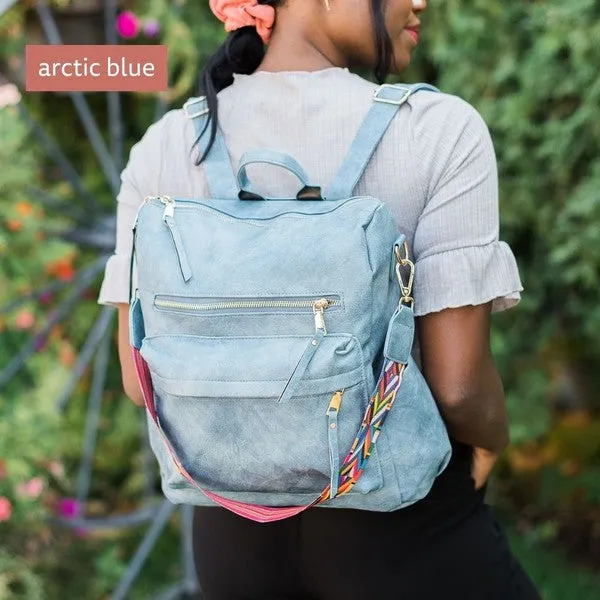 Chic Vegan Leather Convertible Bag