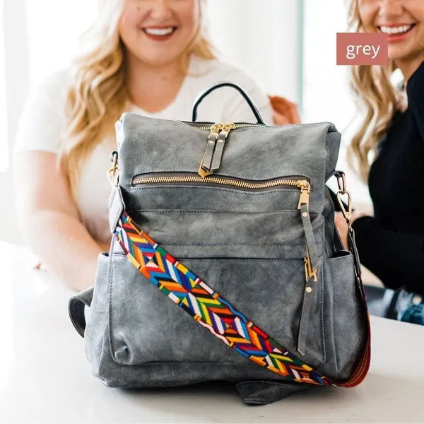 Chic Vegan Leather Convertible Bag