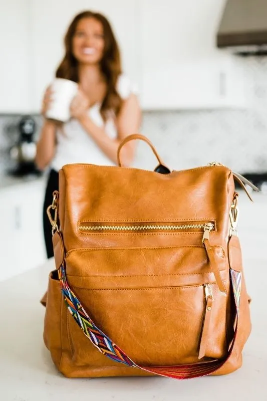 Chic Vegan Leather Convertible Bag