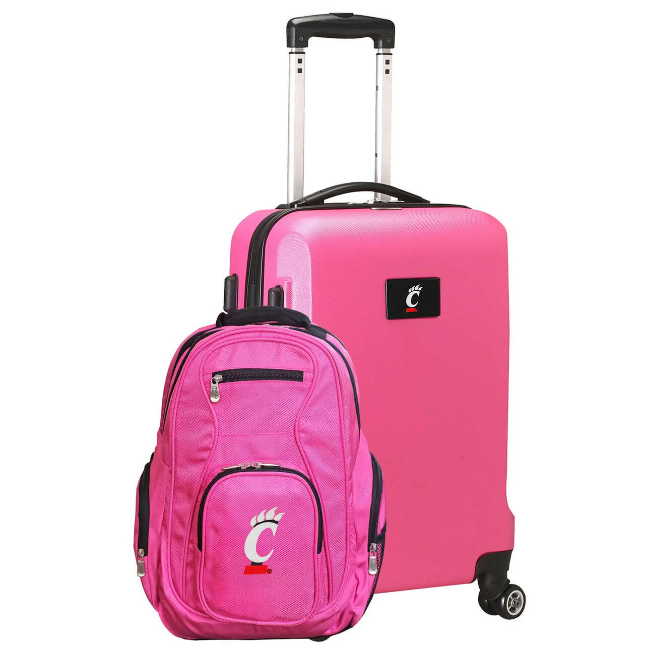 Cincinnati Bearcats Deluxe 2-Piece Backpack and Carry on Set in Pink