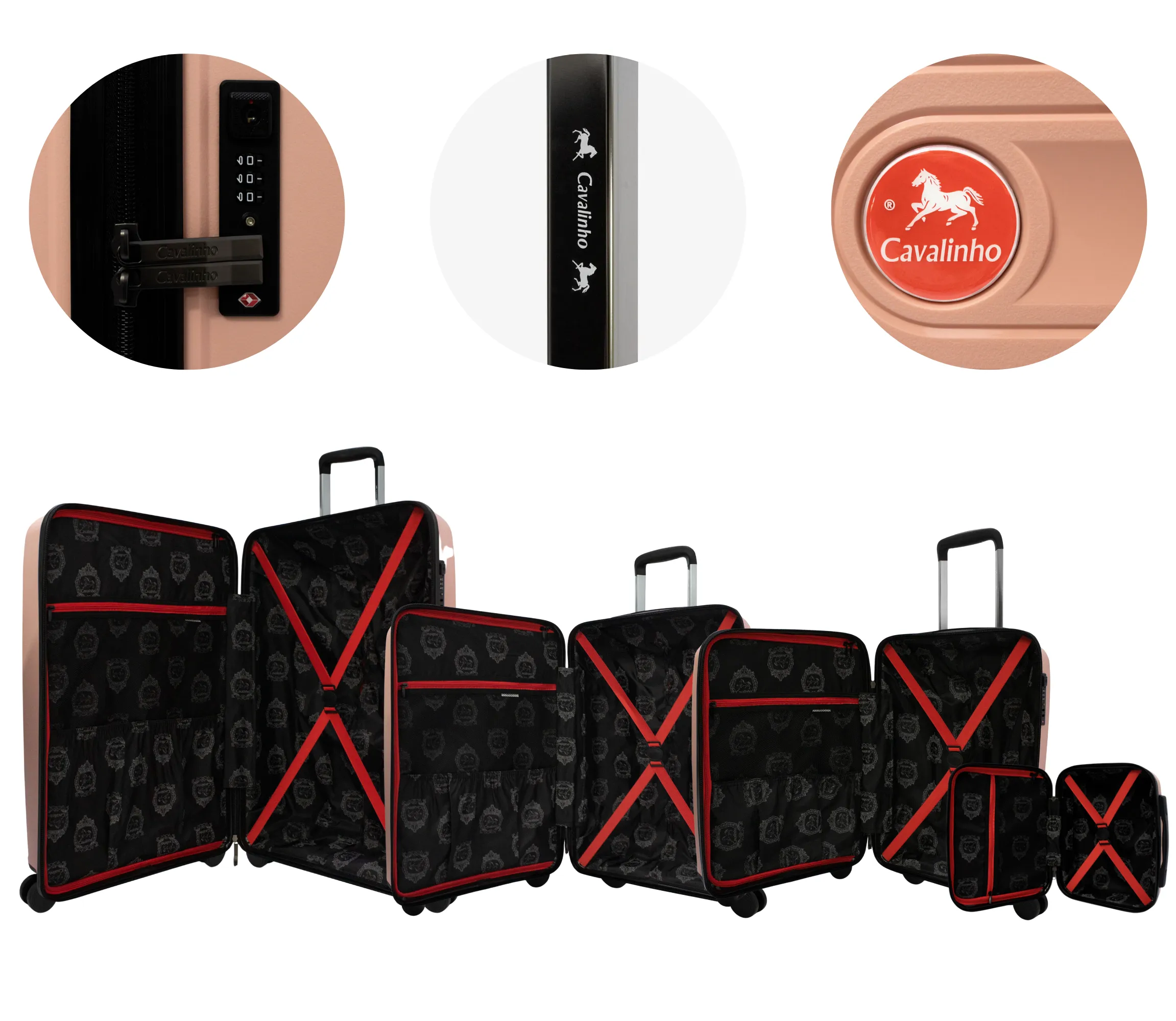 Colorful Hardside 4 Piece Luggage Set (15", 19", 24", 28")