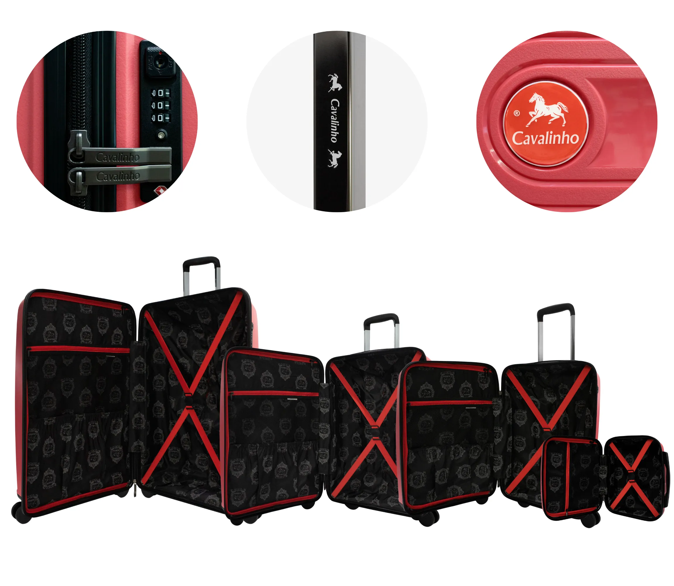 Colorful Hardside 4 Piece Luggage Set (15", 19", 24", 28")