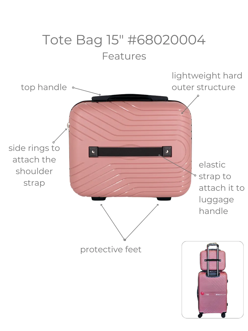 Colorful Hardside 4 Piece Luggage Set (15", 19", 24", 28")