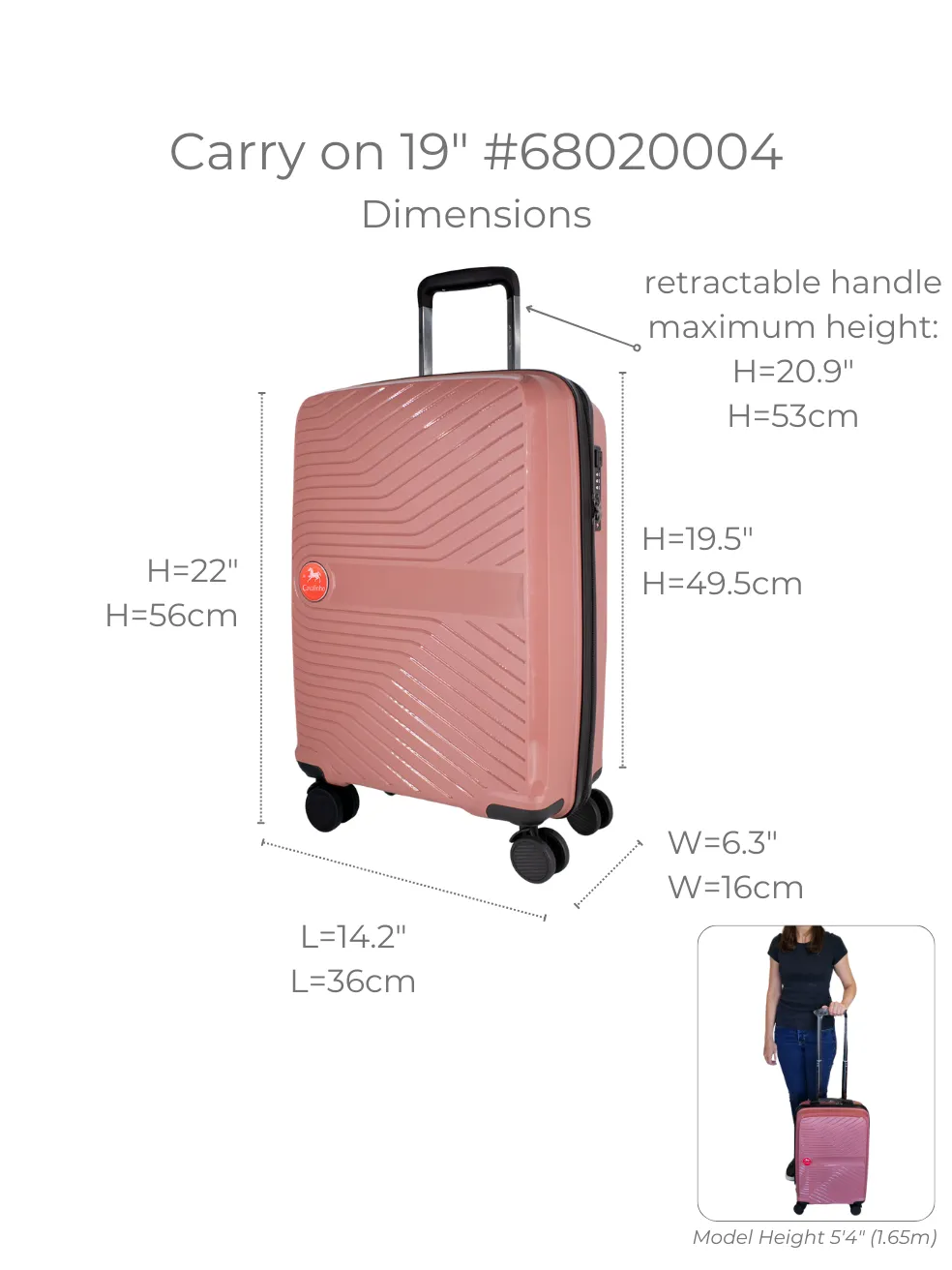 Colorful Hardside 4 Piece Luggage Set (15", 19", 24", 28")