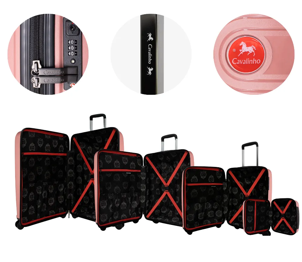 Colorful Hardside 4 Piece Luggage Set (15", 19", 24", 28")