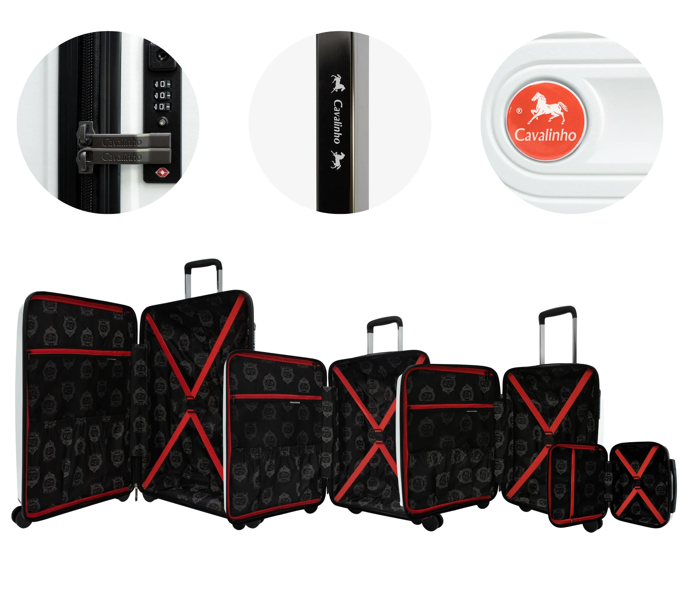 Colorful Hardside 4 Piece Luggage Set (15", 19", 24", 28")