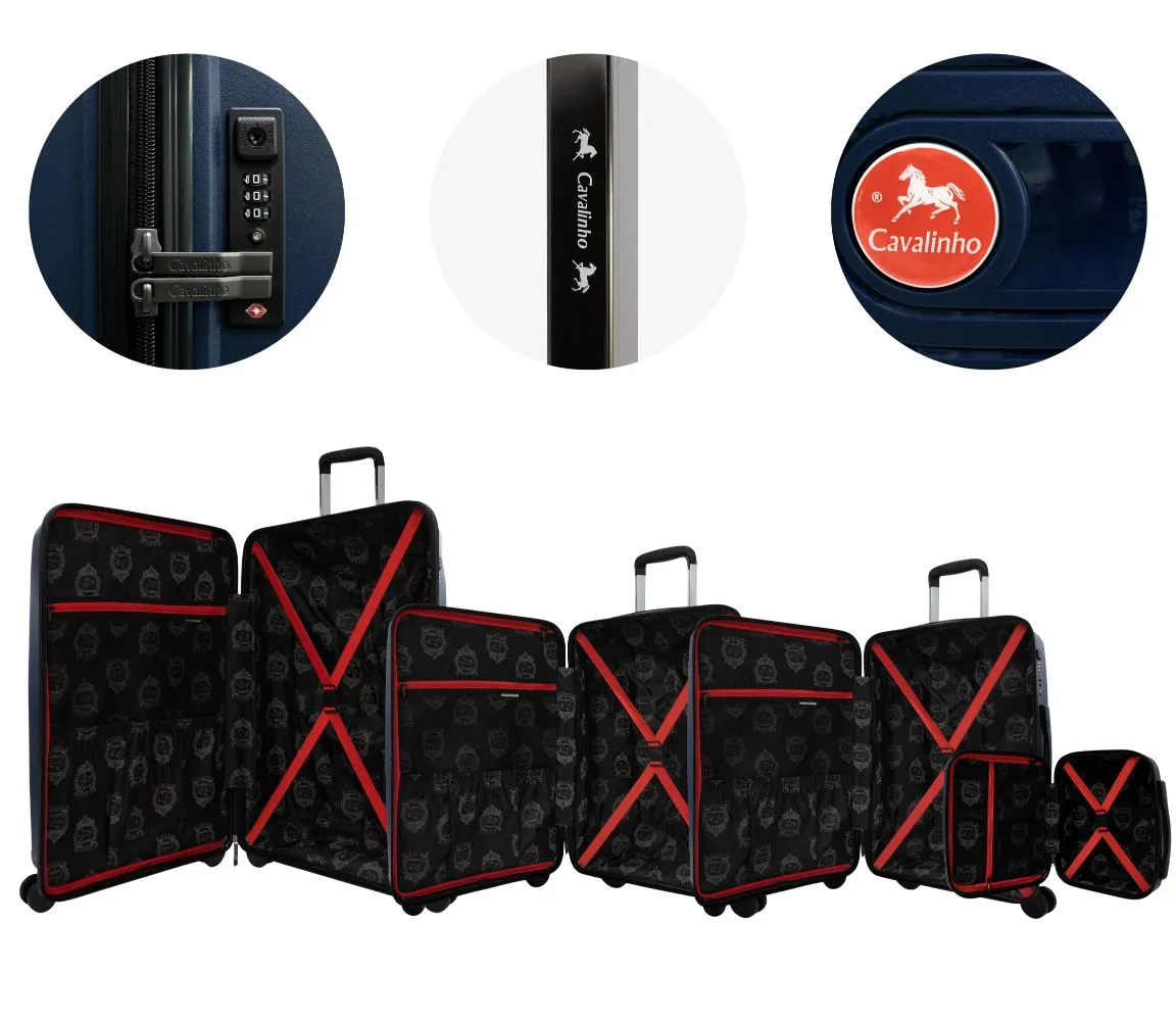 Colorful Hardside 4 Piece Luggage Set (15", 19", 24", 28")