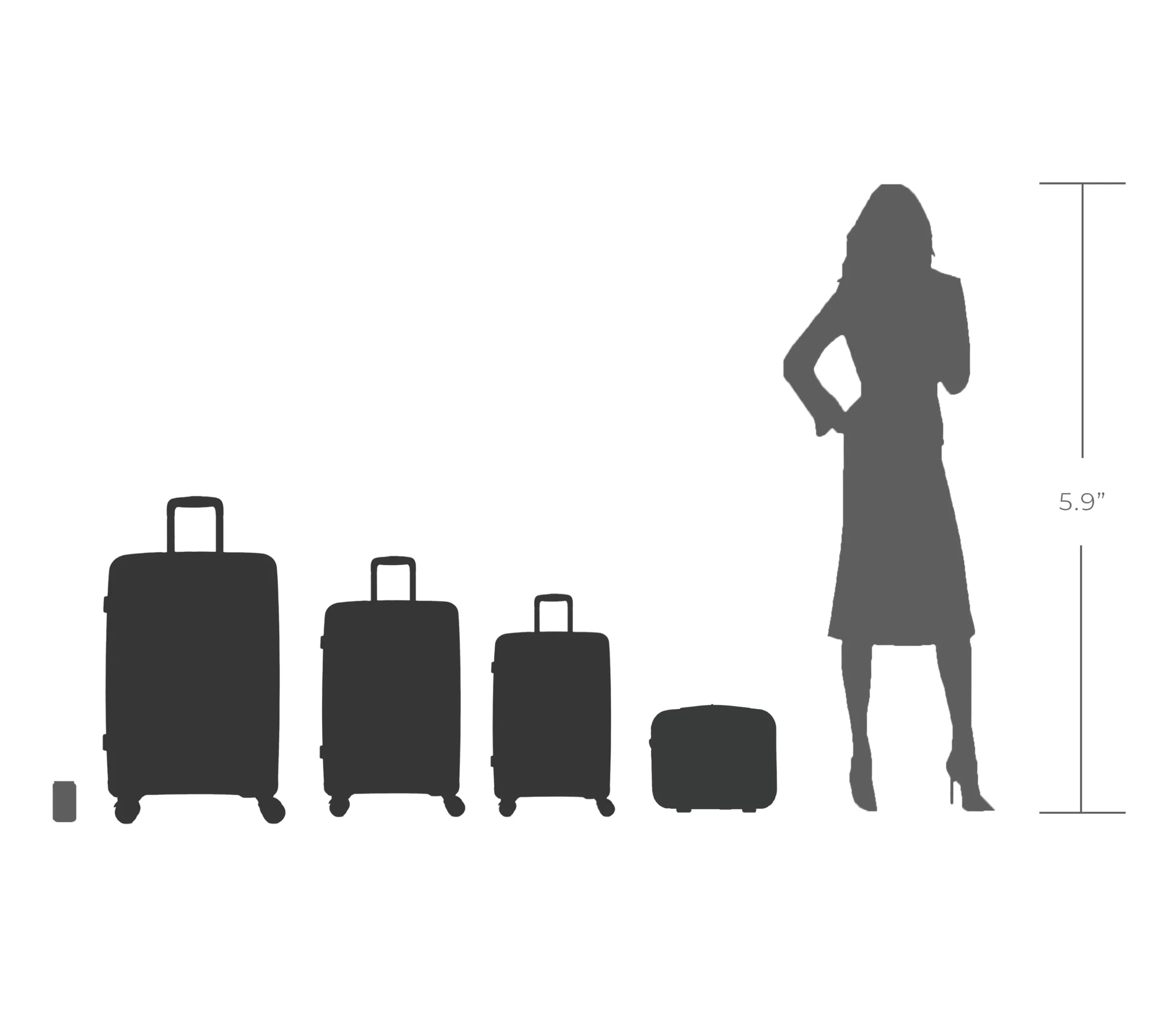 Colorful Hardside 4 Piece Luggage Set (15", 19", 24", 28")