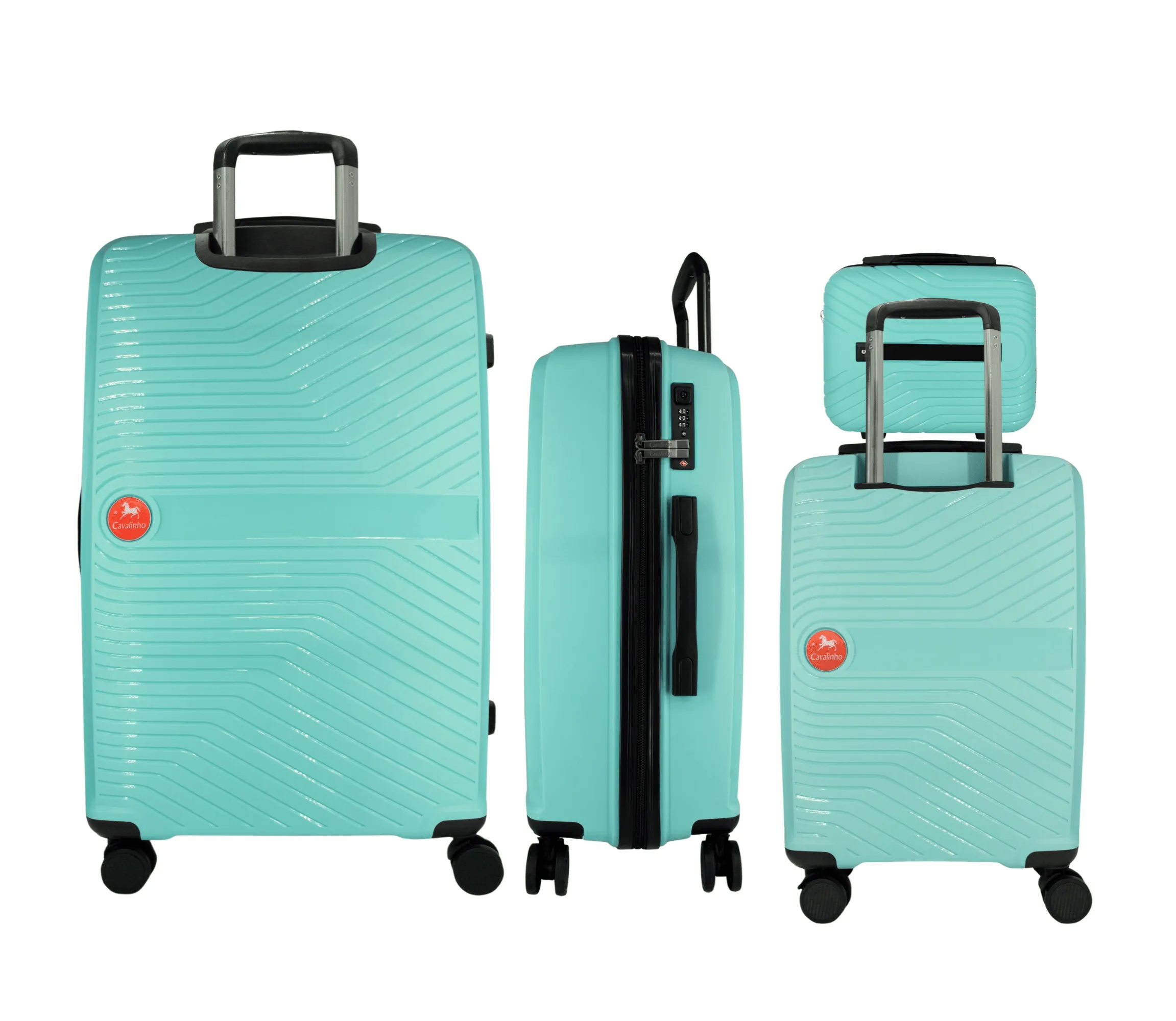 Colorful Hardside 4 Piece Luggage Set (15", 19", 24", 28")