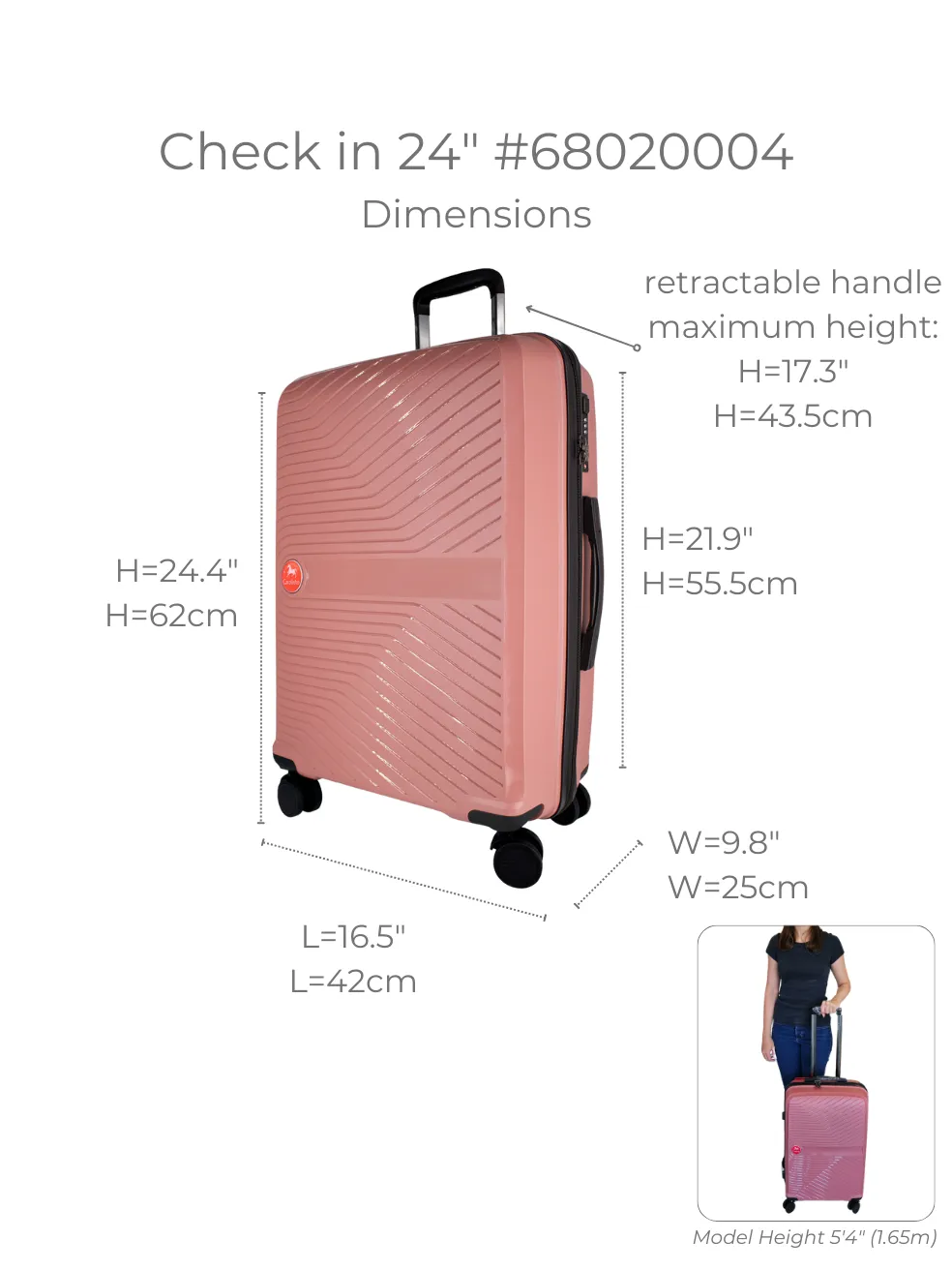 Colorful Hardside 4 Piece Luggage Set (15", 19", 24", 28")