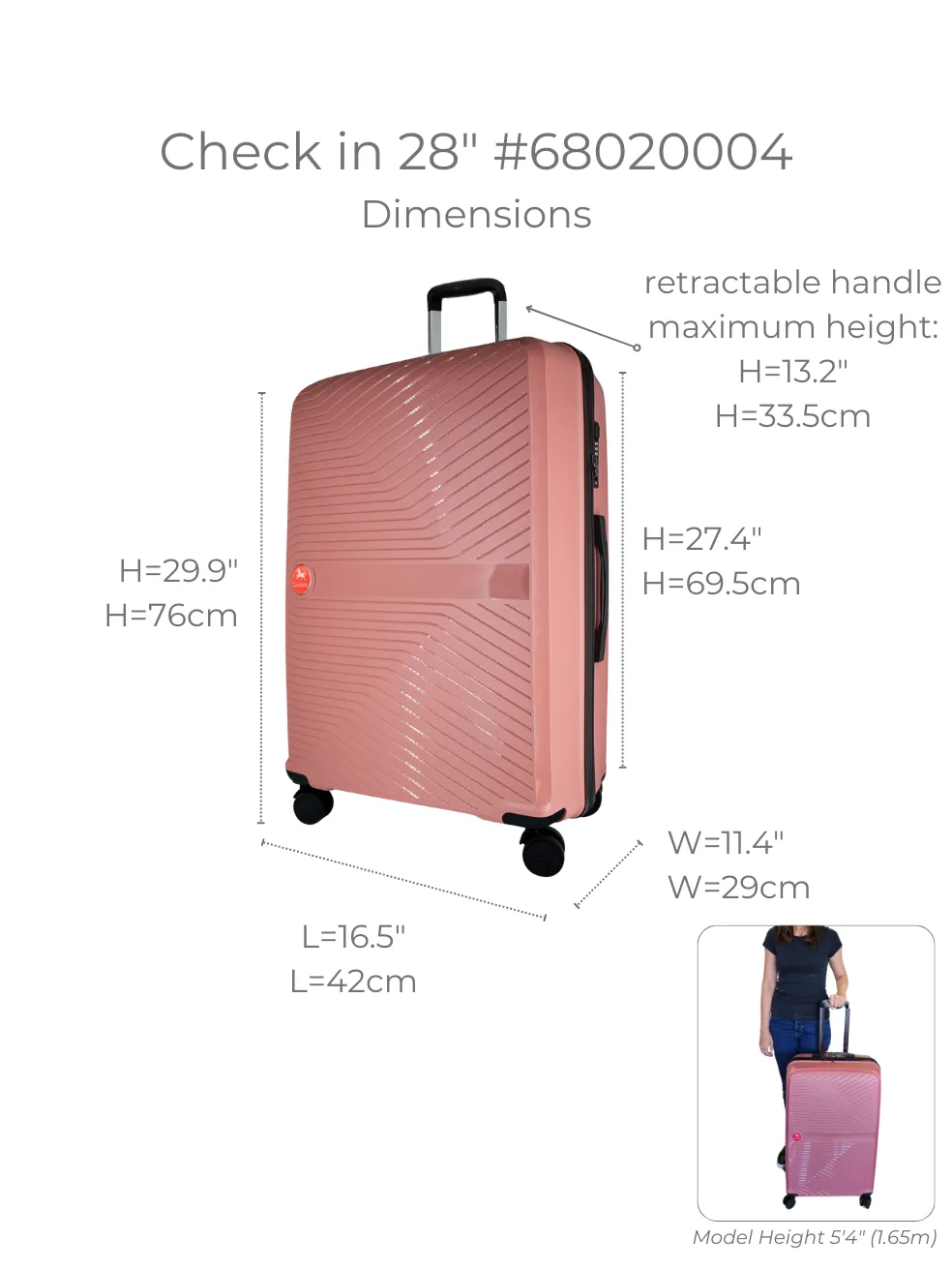 Colorful Hardside 4 Piece Luggage Set (15", 19", 24", 28")