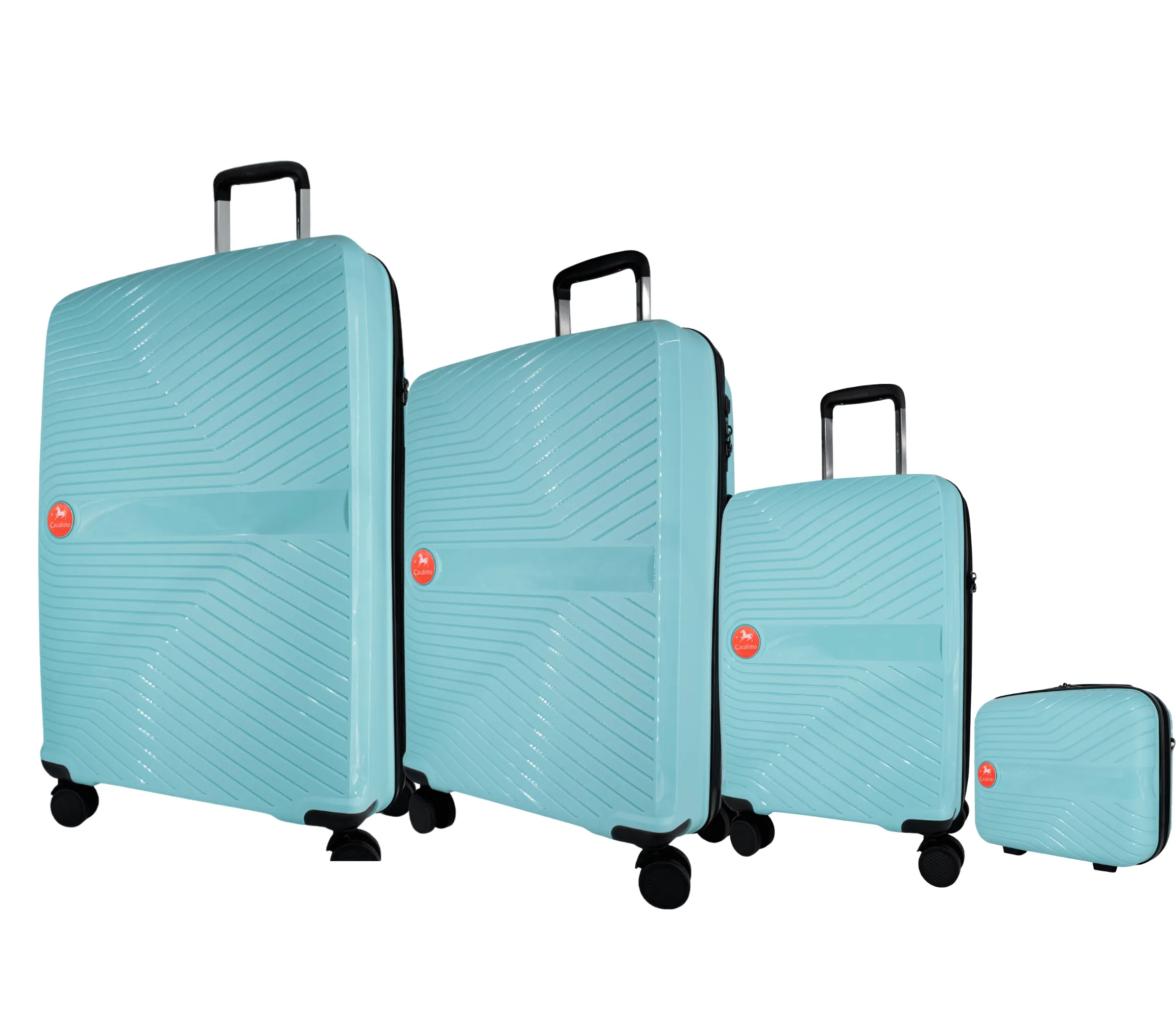 Colorful Hardside 4 Piece Luggage Set (15", 19", 24", 28")