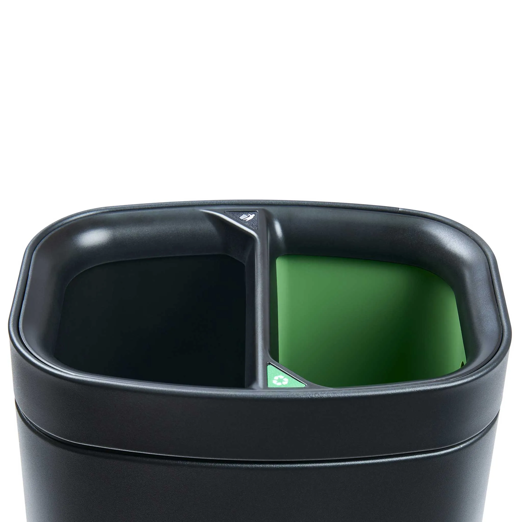 Dual 6 Litre Recycling Bin, Black