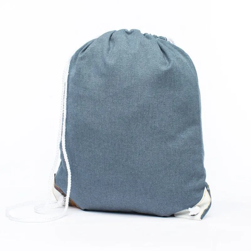 Earth Bag Drawstring, Navy (Upcycled Billboard Bags)