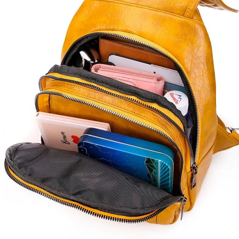 Eccentric PU Leather Backpack