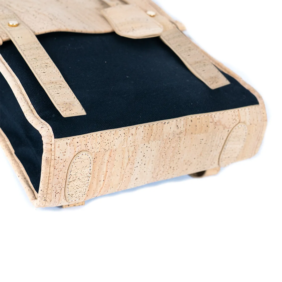 Eco-Friendly Small Cork and Canvas Backpack for Women