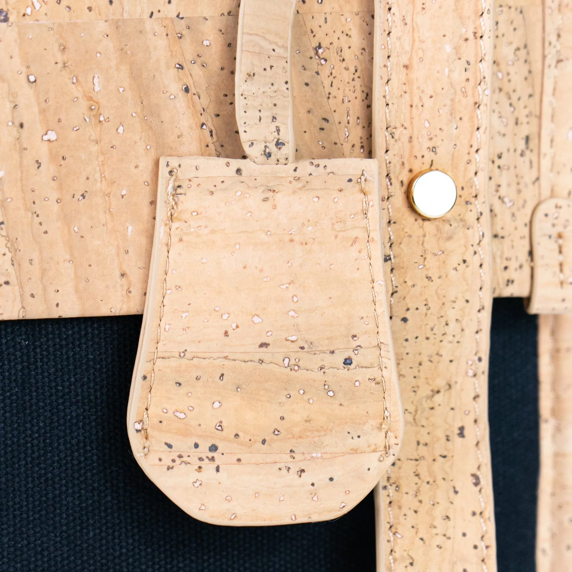 Eco-Friendly Small Cork and Canvas Backpack for Women
