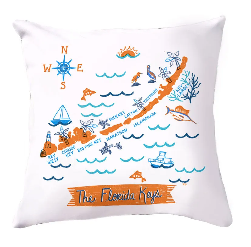 Florida Keys Pillow Cover-16 x 16