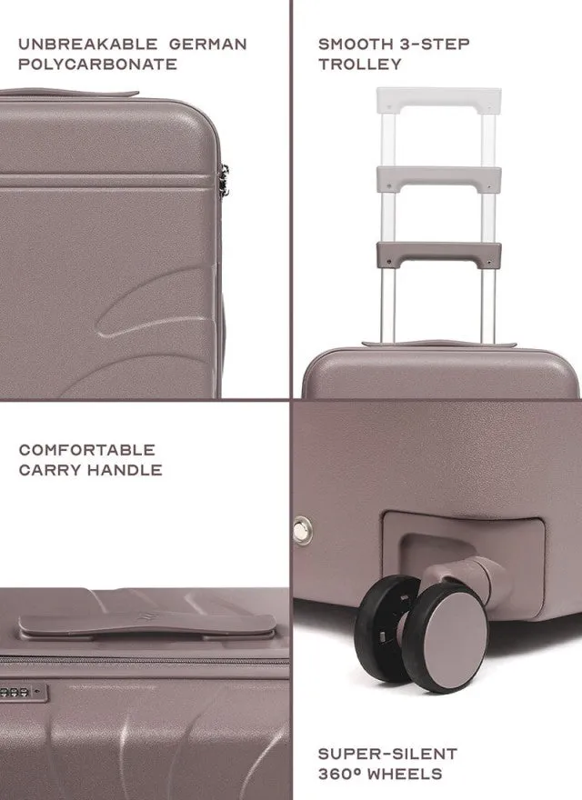Flowe | Brown | Cabin Hard Luggage
