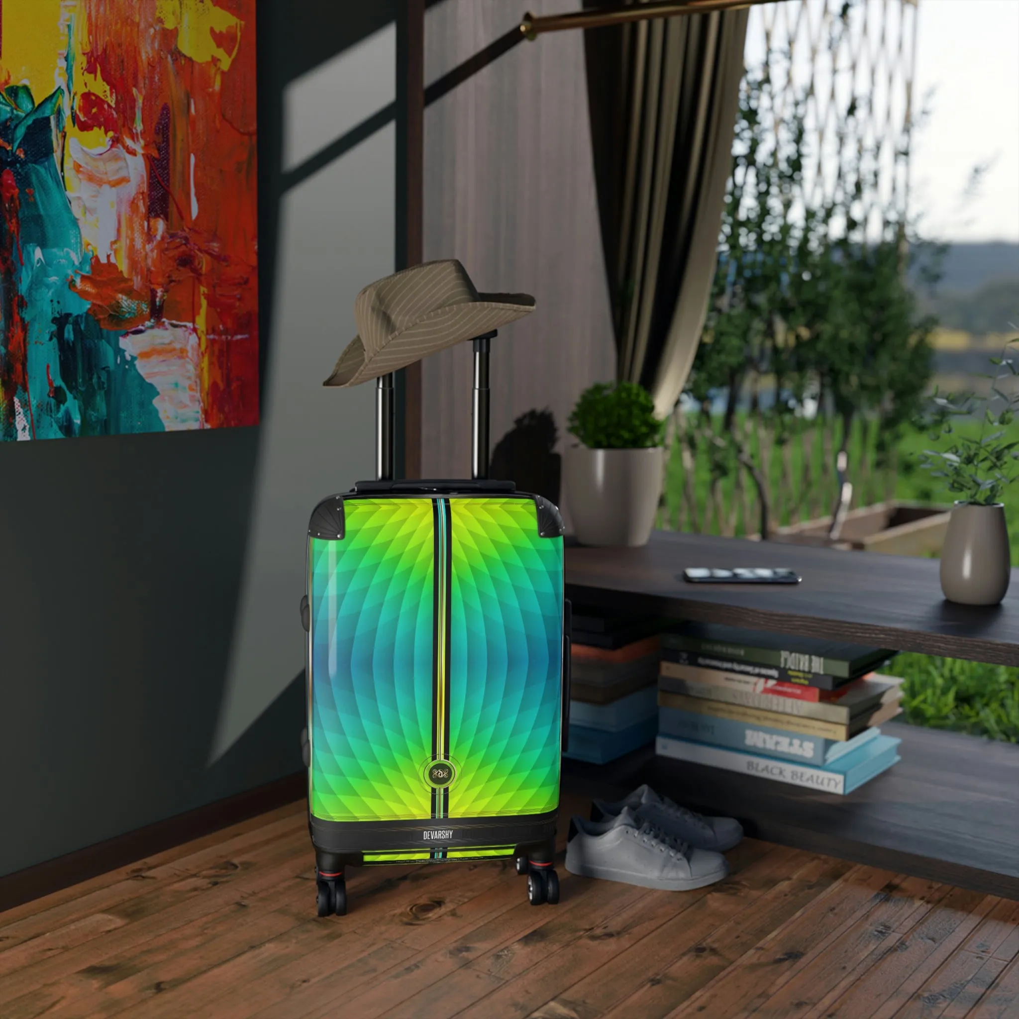Fluorescent Suitcase 3 Sizes Carry-on Suitcase Neon Green Luggage Hard Shell Suitcase | 11196B