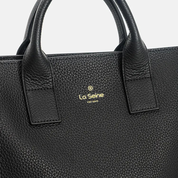 Functional Square Leather Backpack and Top Handle Handbag for Women