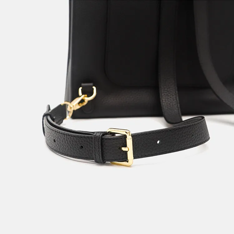 Functional Square Leather Backpack and Top Handle Handbag for Women