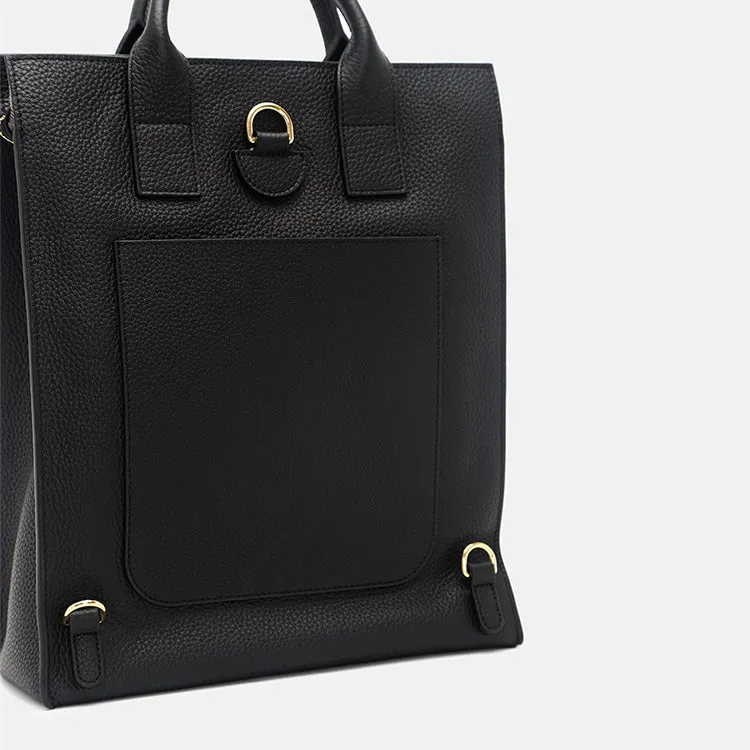 Functional Square Leather Backpack and Top Handle Handbag for Women